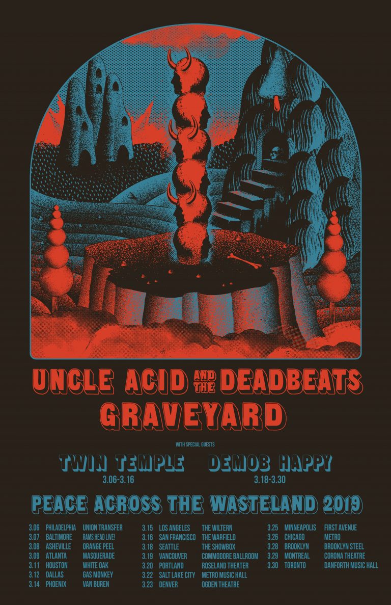 UNCLE ACID & THE DEADBEATS and GRAVEYARD Announce “Peace Across the Wasteland” Co-Headlining North American Tour – BREAKING MUSIC NEWS