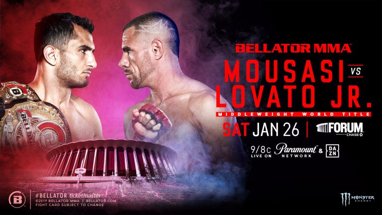 Gegard Mousasi Defends Bellator Middleweight Championship Against Unbeaten Rafael Lovato Jr. on Jan. 26 in L.A. – MMA NEWS