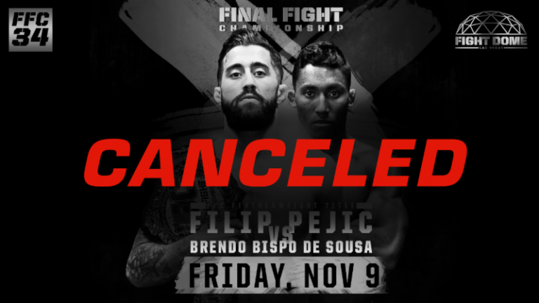 FFC 34 On Nov. 9 At Fight Dome Las Vegas Has Been Canceled – BREAKING MMA NEWS