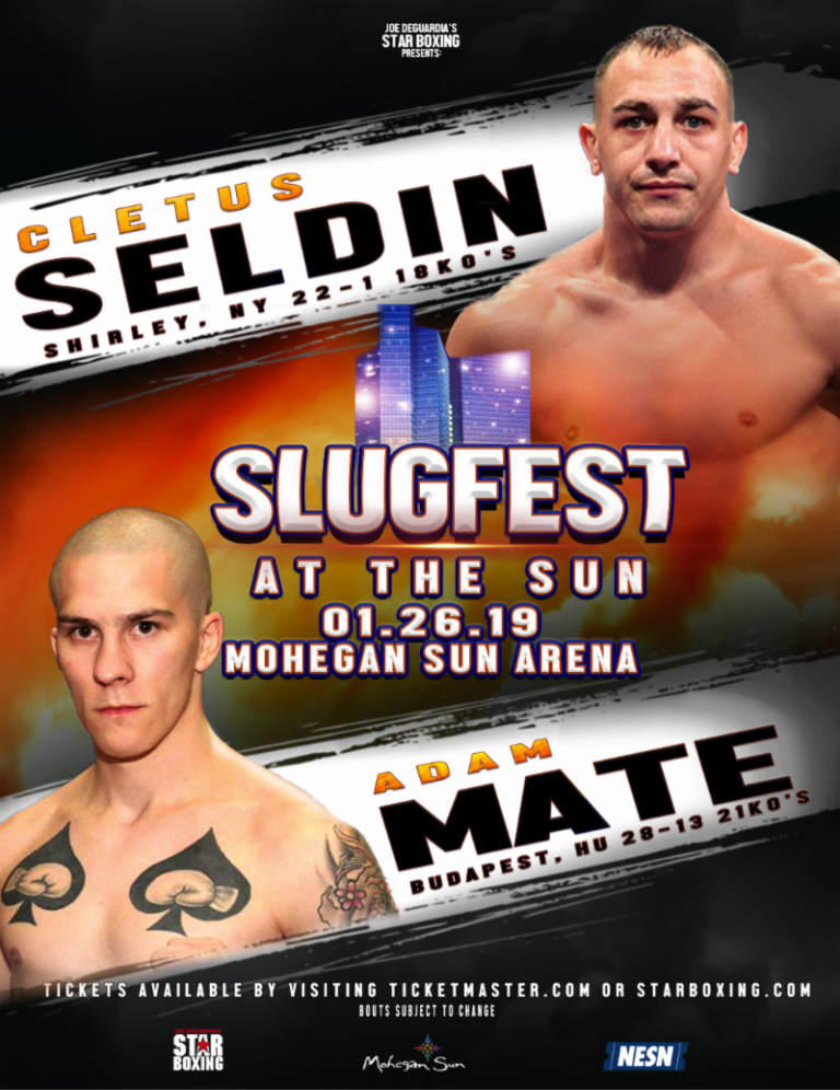 CLETUS SELDIN and ADAM MATE Headline SLUGFEST AT THE SUN on Saturday Night – Breaking Boxing News