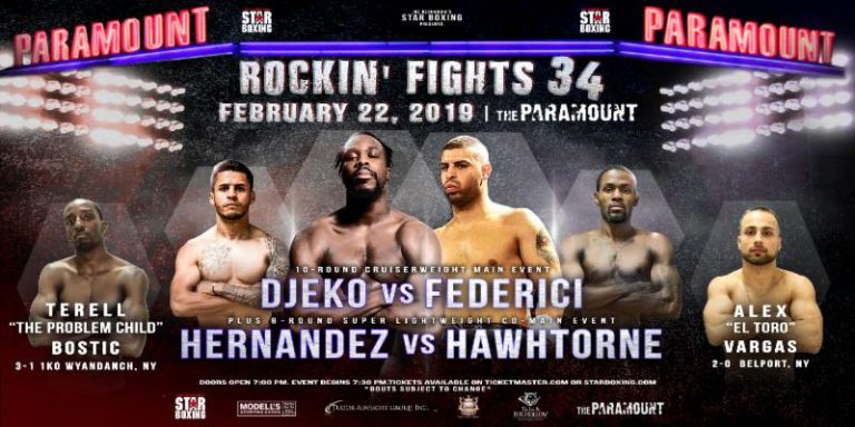 FEBRUARY 22ND’S, “ROCKIN’ FIGHTS” 34 UNDERCARD ANNOUNCED – Breaking Boxing News