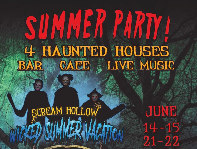 Scream Hollow WICKED SUMMER PARTY with the Clowns of Crystal Lake – Two Weekends in JUNE – Horror News