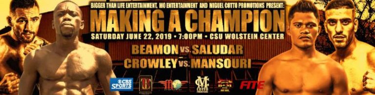 Beamon to Face Saludar and Crowley to Face Mansouri on Stacked Night of Boxing – Boxing News