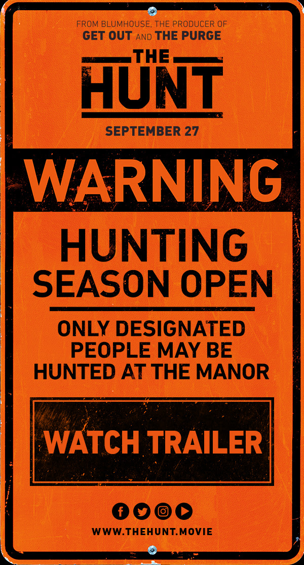 The Hunt Releases on September 27 from Blumhouse, the producer of Get Out and The Purge – Trailer & Horror Movie News