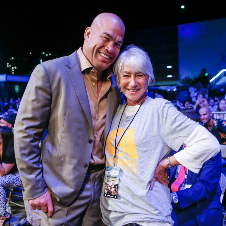 Award-Winning Actress Helen Mirren and Combate Americas Fighter Tito Ortiz at Combate Americas Lake Tahoe Event on August 23 – MMA News