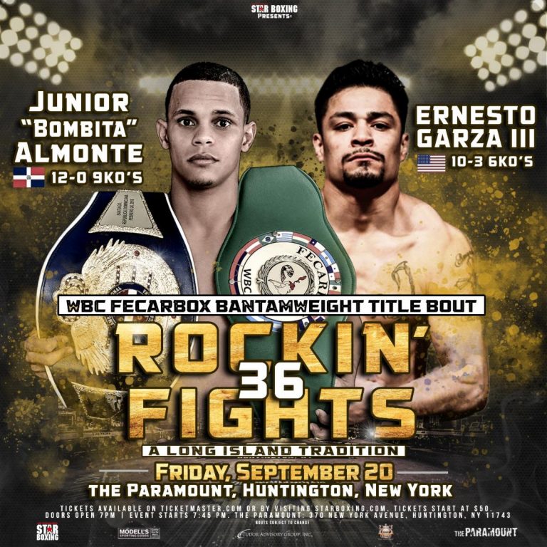 Junior “Bombita” Almonte READY FOR WAR with Ernesto Garza III in Rockin Fights – Boxing News