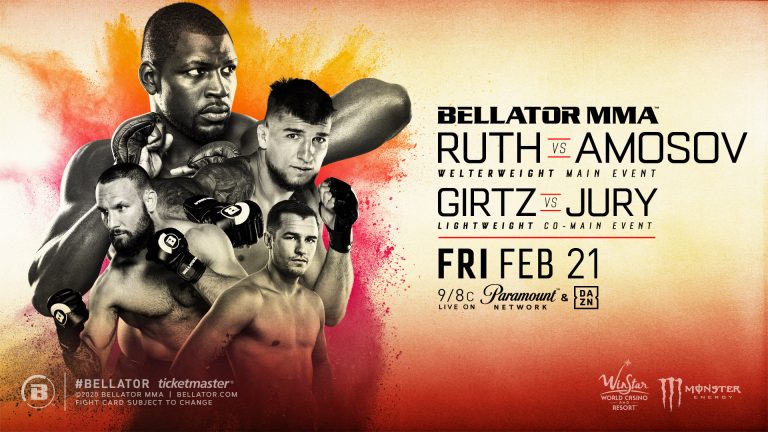 Ed Ruth-Yaroslav Amosov & Brandon Girtz-Myles Jury Announced for Bellator’s Return to WinStar World Casino and Resort on February 21, 2020 – MMA News