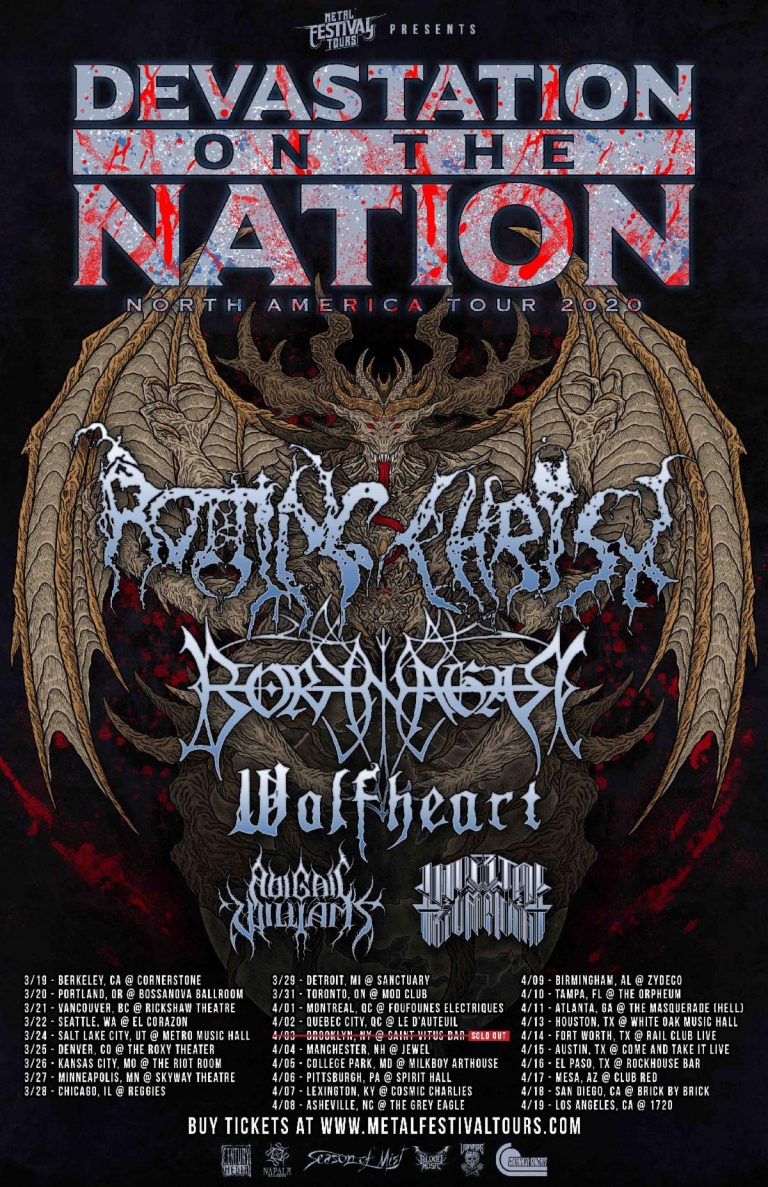 WOLFHEART Returns to North America in 2020 as Part of the “Devastation on the Nation” Tour – Music News