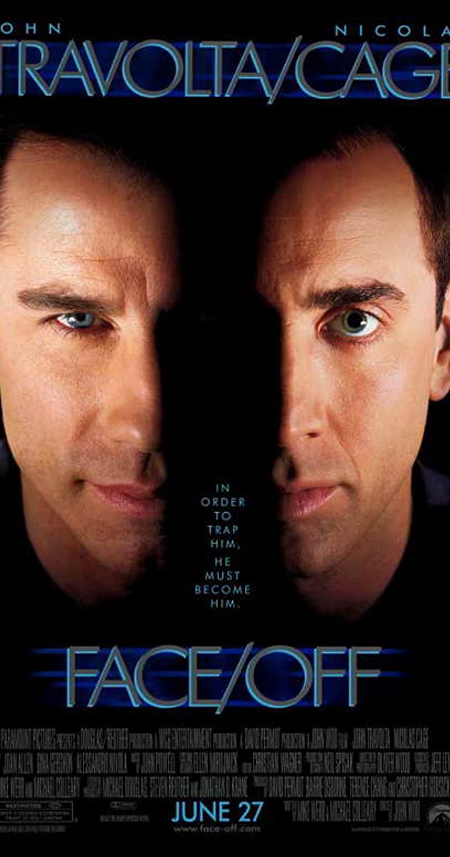 Face/Off  (1997) – Nicolas Cage – John Travolta ACTION/SUSPENSE MOVIE REVIEW