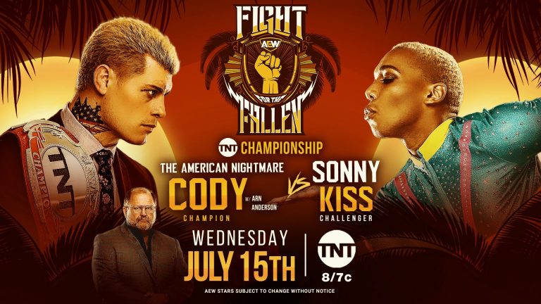 Cody Rhodes VS Sonny Kiss – TNT Championship Match: AEW Fight for the Fallen (7/15) – Pro Wrestling Preview