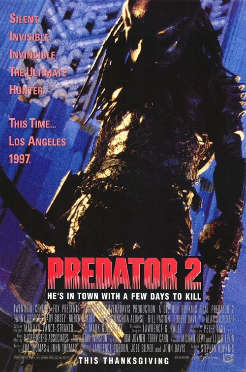 Predator 2 (1990): Danny Glover, Bill Paxton, Gary Busey SCI-FI/ACTION MOVIE REVIEW