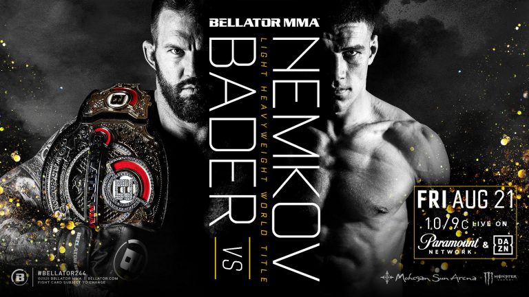 Bellator MMA Double Champ Ryan Bader Defends Light Heavyweight World Title Against Team Fedor’s Vadim Nemkov on Friday, Aug. 21 – MMA News