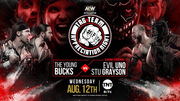 The Young Bucks VS Grayson & Evil Uno (DARK ORDER) – Tag Team Action:AEW Dynamite (8/12) – LIVE RESULTS & PRO WRESTLING NEWS
