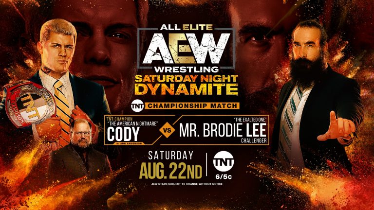 Cody Rhodes (With Arn Anderson) VS Mr. Brodie Lee (Dark Order) – TNT CHAMPIONSHIP MATCH: AEW Dynamite (8/22) Preview & Pro Wrestling News