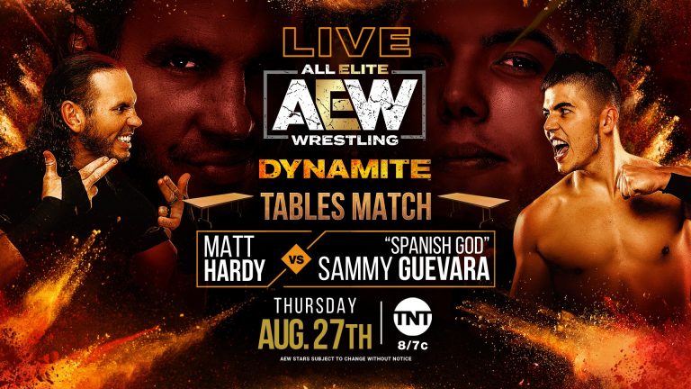 Sammy Guevara (Inner Circle) VS Matt Hardy – Tables Match: AEW Dynamite (8/27) – Pro Wrestling News & Preview