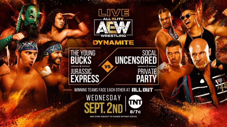 Young Bucks & Jurassic Express VS SCU & Private Party – 8 Man Tag Action: AEW Dynamite (9/2) Live Results & Review: PRO WRESTLING NEWS