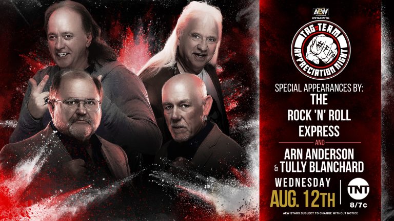 Tully Blanchard, Arn Anderson, Rock ‘N’ Roll Express, Young Bucks, FTR & More: AEW Dynamite (8/12) – LIVE RESULTS & PRO WRESTLING NEWS