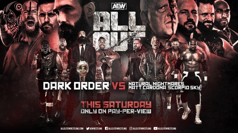 Dark Order VS Natural Nightmares, Scorpio Sky & Matt Cardona – 8 Man Tag Action: AEW ALL OUT (9/5) – PPV Live Results & Pro Wrestling News