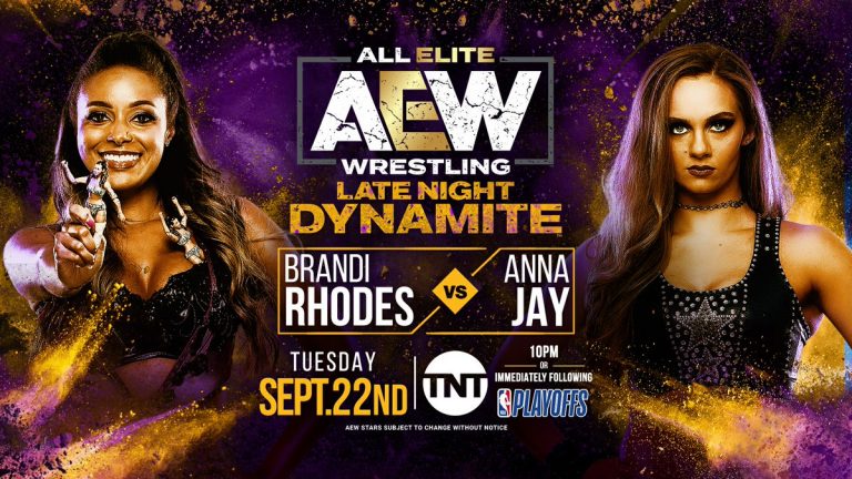 Brandi Rhodes VS Anna Jay (Dark Order) – Revenge Match: AEW Late Night Dynamite (9/22) – Preview – PRO WRESTLING NEWS