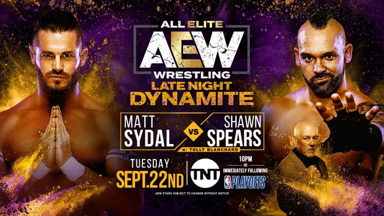 Matt Sydal VS Shawn Spears (With Tully Blanchard): AEW Late Night Dynamite (9/22) – Preview – PRO WRESTLING NEWS