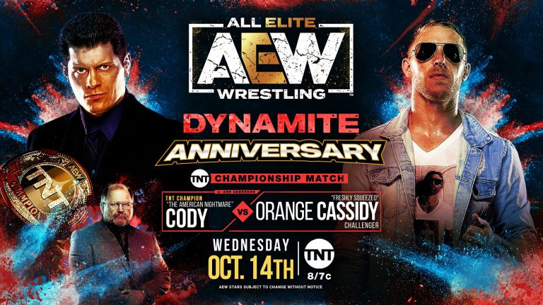 Cody Rhodes (With Arn Anderson) VS Orange Cassidy – TNT Title Match: AEW Dynamite (10/14) – Live Results & PRO WRESTLING NEWS