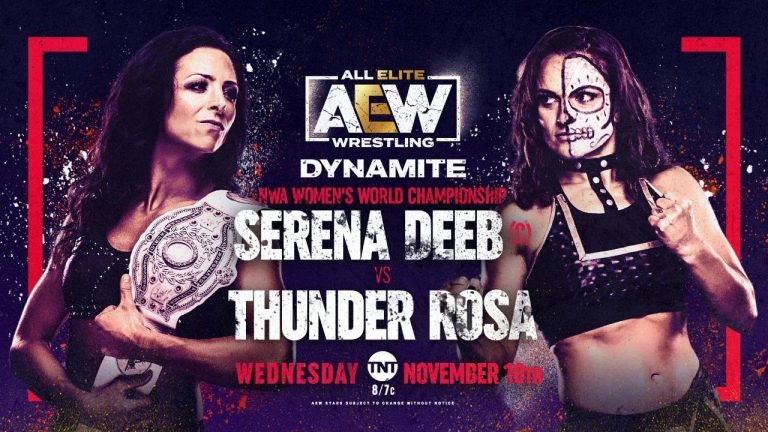 Serena Deeb VS Thunder Rosa – NWA WOMEN’S TITLE MATCH: AEW Dynamite (11/18) Preview & Pro Wrestling News