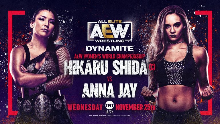 Hikaru Shida VS Anna Jay (Dark Order) – Women’s Title Match: AEW Dynamite (11/25) – Live Results & Pro Wrestling News