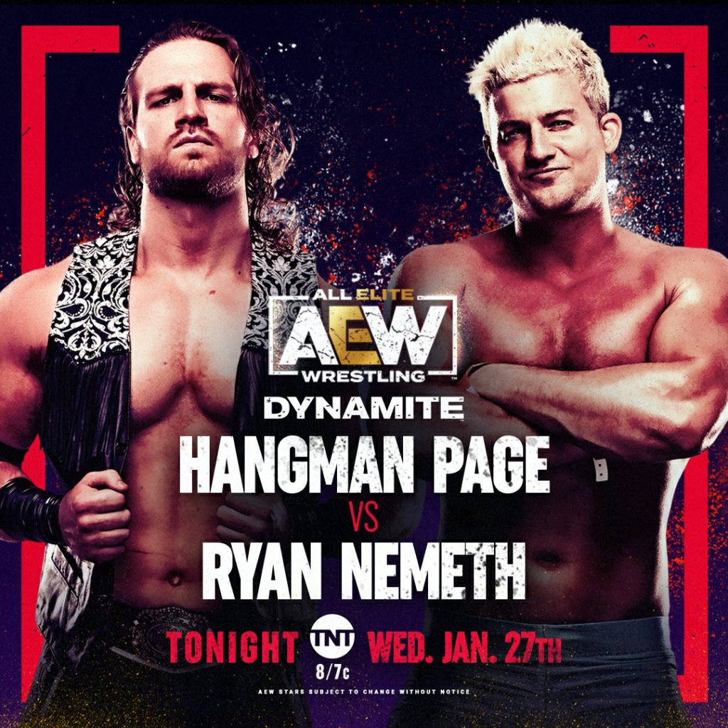 Hangman Page VS Ryan Nemeth – Matt Hardy Invades: AEW Dynamite (1/27 ...