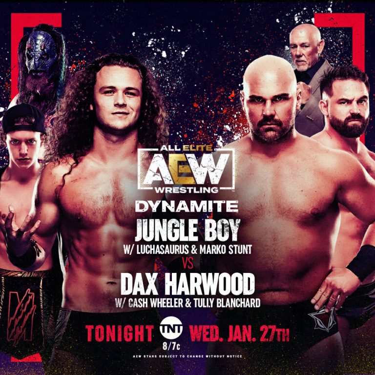 Dax Harwood VS Jungle Boy – GRUDGE MATCH: AEW Dynamite (1/27) – Live Results & PRO WRESTLING NEWS