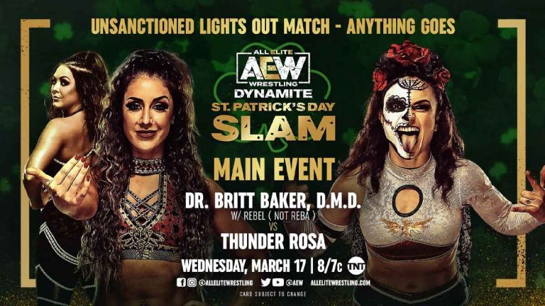 Dr. Britt Baker (With Rebel) VS Thunder Rosa – MAIN EVENT: AEW Dynamite (3/14) Preview – PRO WRESTLING NEWS