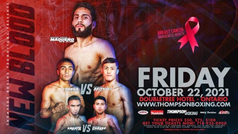 Miguel Madueño Headlines Thompson Boxing’s New Blood Event on October 22 – Boxing News