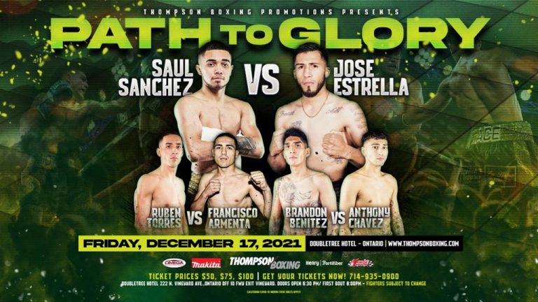 Saul Sanchez Headlines Thompson Boxing’s Path to Glory Event on December 17th – Boxing News