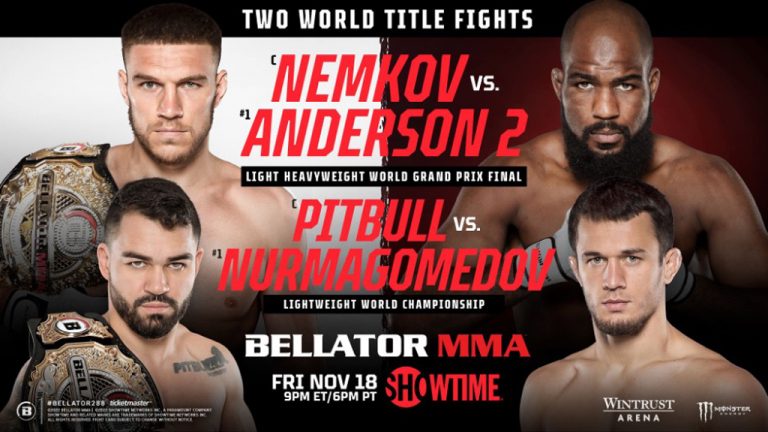 BELLATOR 288: NEMKOV VS. ANDERSON 2 & PITBULL VS. NURMAGOMEDOV ON NOVEMBER 18 – MMA News