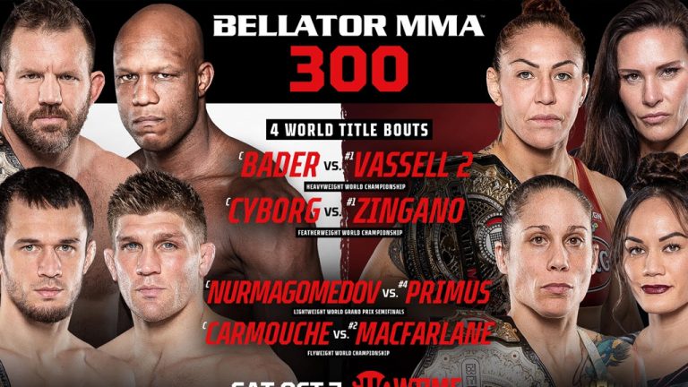 FOUR WORLD TITLE FIGHTS HEADLINE BELLATOR MMA’S HISTORIC 300TH CARD ON SATURDAY, OCTOBER 7 IN SAN DIEGO – MMA news